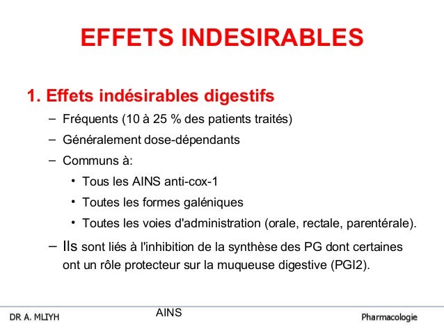 effets indésirables ains effets indésirables ains